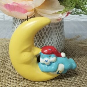 Vintage 1985 Care Bear And Crescent Moon Ornament